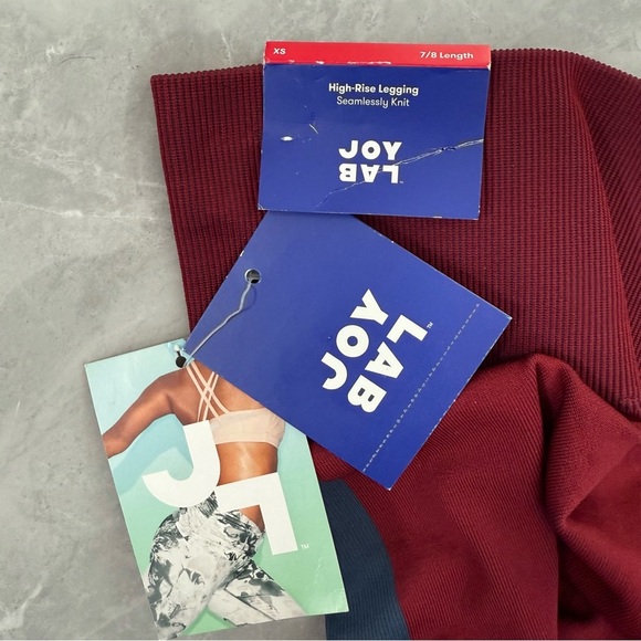 Women’s JoyLab Color Block Seamlessly Knit Mesh 7/8 Athletic Workout Leggings XS - Picture 12 of 16